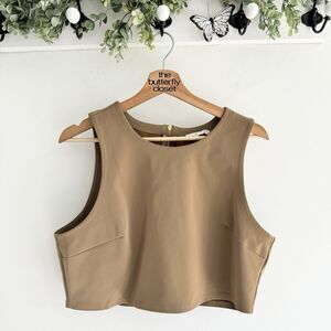 Good American Better Than Leather Crop Top XL